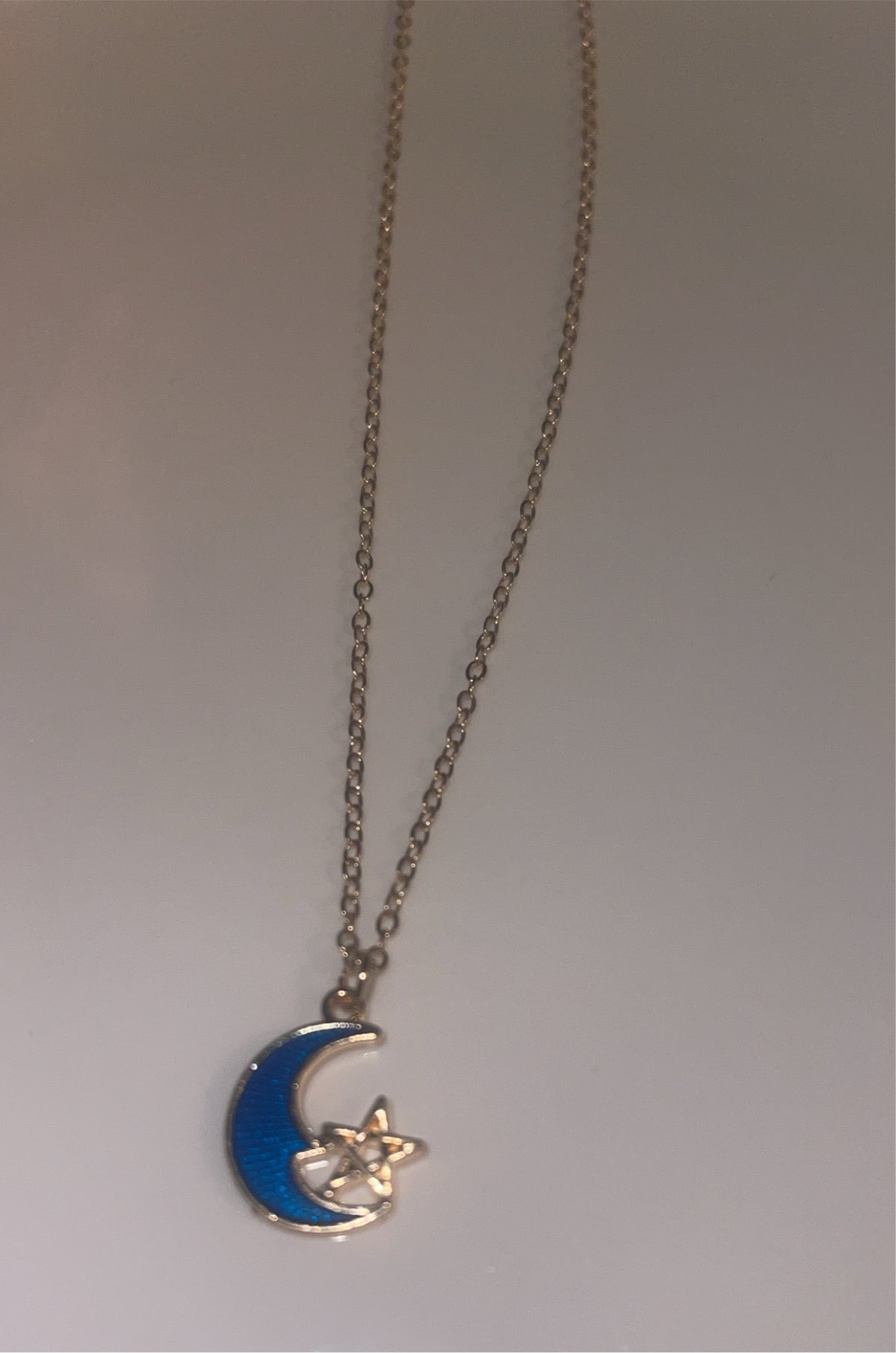 Moon and Star Necklace