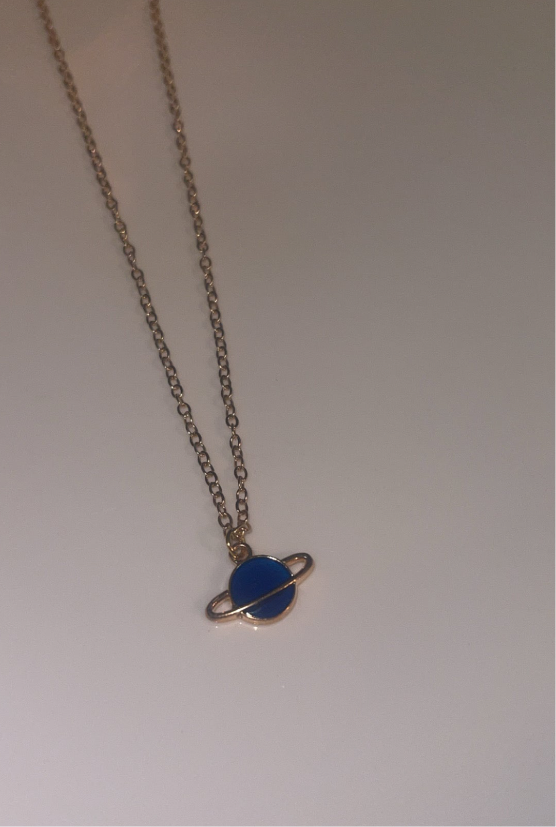 Saturn-Inspired Necklace gold plated