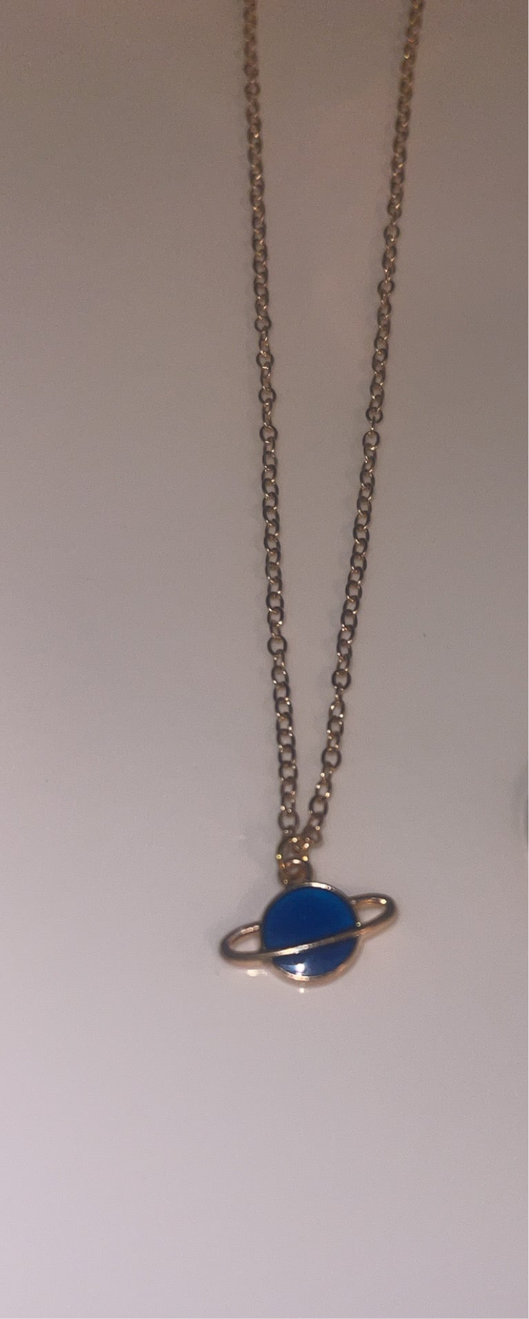 Saturn-Inspired Necklace gold plated