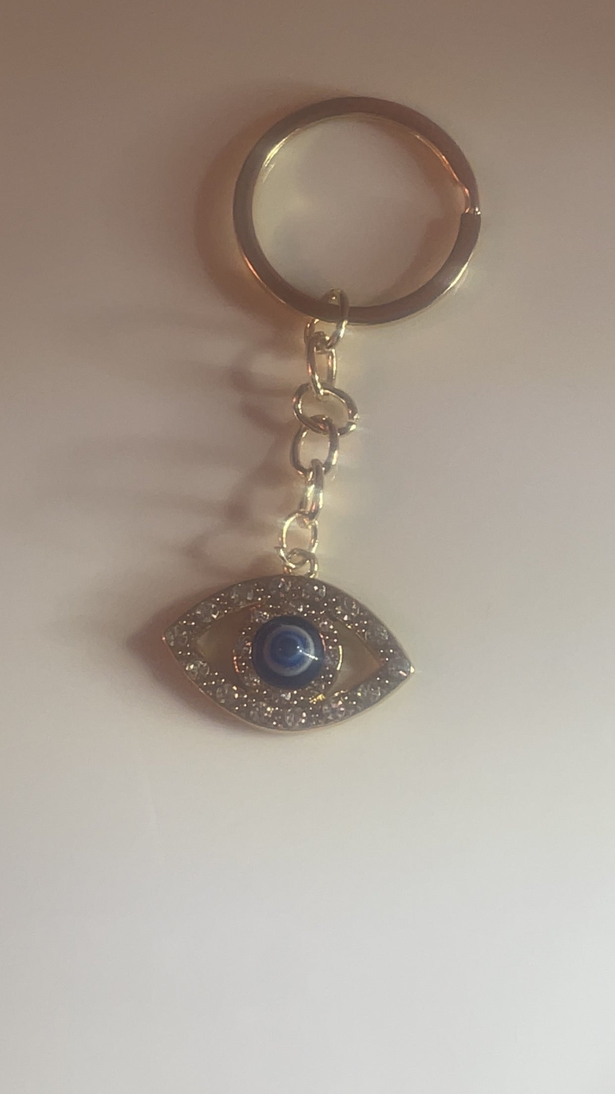 Gold Evil Eye Protective Keychain