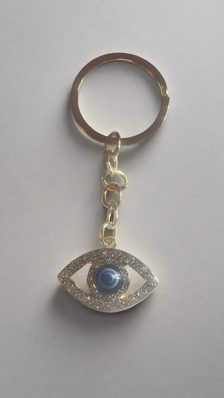 Gold Evil Eye Protective Keychain